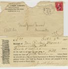 Envelope and receipts to Jane Moore, Rickey Moore, and John Moore